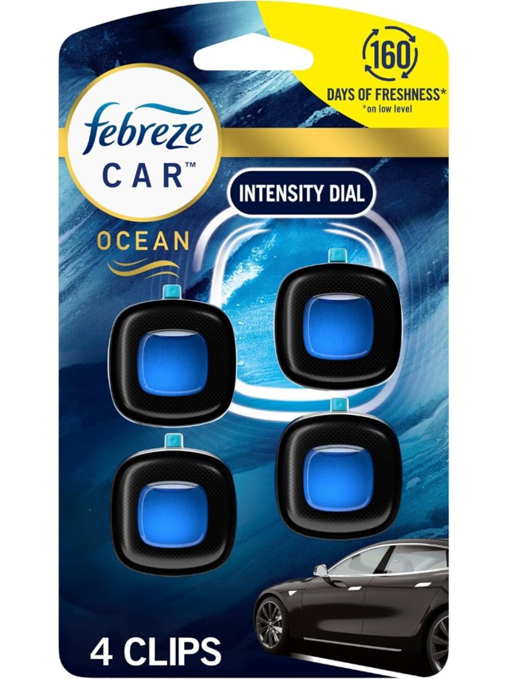 Car Ocean Scent Air Freshener Vent Clip, .07 oz. Car Vent Clip, Pack of 4